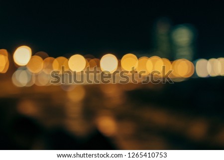 Blurred background of seaside night view
