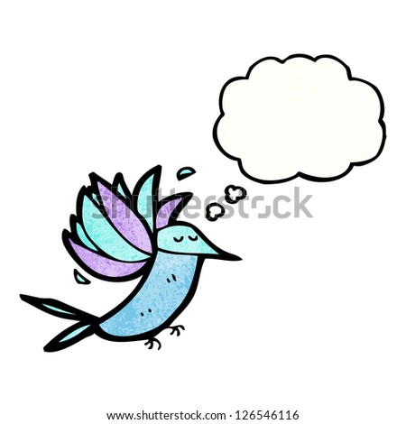 cartoon humming bird