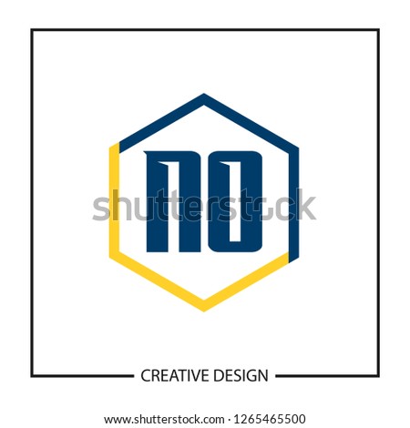 Initial NO Letter Logo Template Design