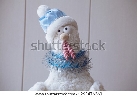 soft toys for the New year in the form of chickens, roosters and chickens