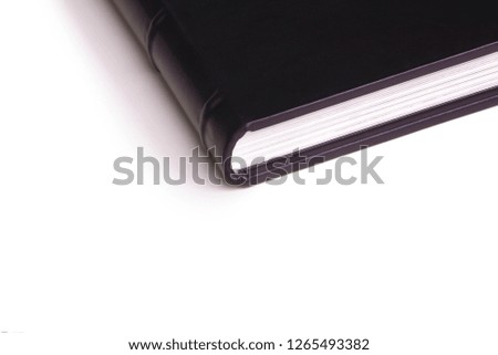 Beautiful and diverse subject. Beautiful and expensive stylish books and albums, photo albums for memory and saving photos on a white and light background.