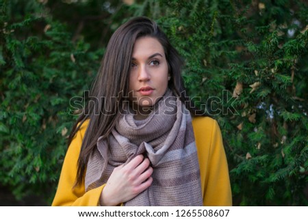 Photo of young beautiful woman posing in forest - Image