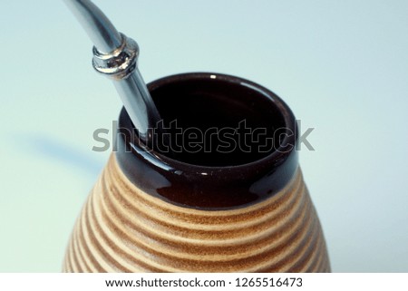 Empty calabash for traditional yerba mate tea 