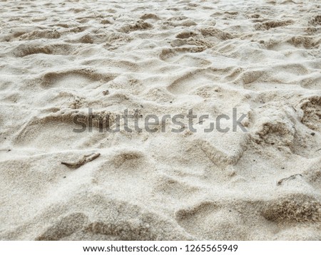 beach sand with foot print