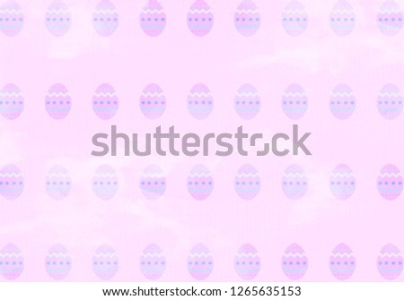 Easter egg clip art seamless background pattern on purple