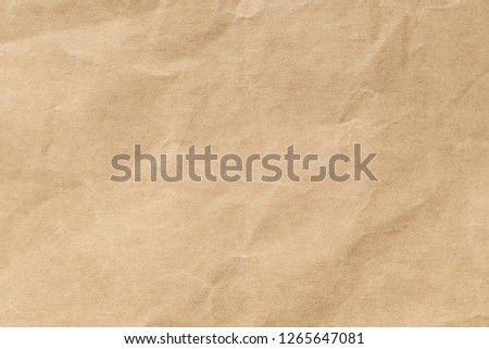 Brown crumpled paper texture for background