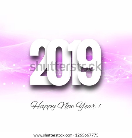 	
Beautiful Happy New Year 2019 text background