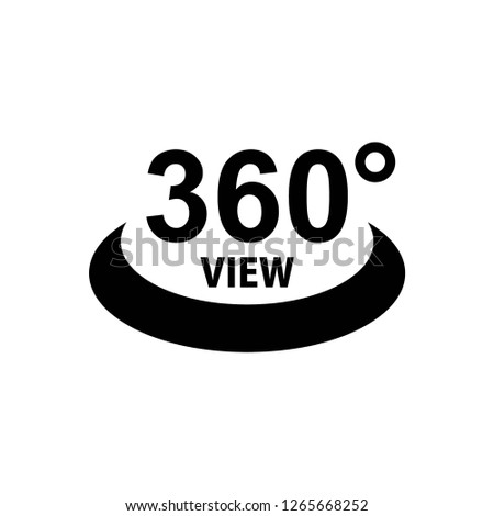 360 degree icon vector, on white background editable eps10