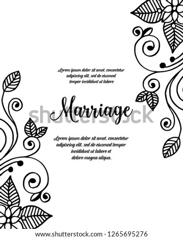 Romantic botanical invitation greeting card with floral vector