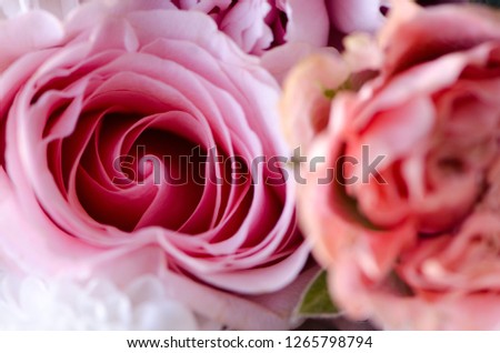 pink roses and wedding flowers, bouquet