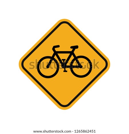 bicycle crossing sign vector