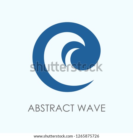 Water wave logo template. Tide, coast, ocean, sea icon for corporate identity