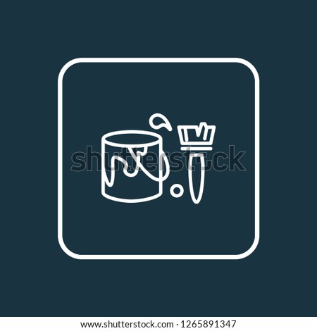 Coloring wall icon line symbol. Premium quality isolated paint bucket element in trendy style.