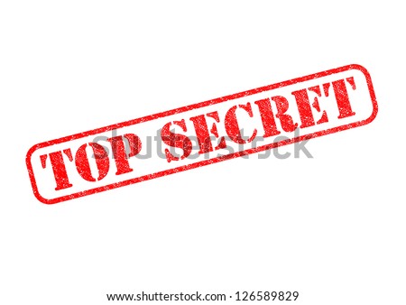 'TOP SECRET' Red Stamp over a white background. Royalty-Free Stock Photo #126589829