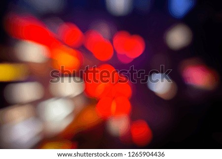 colorful bokeh from night traffic 