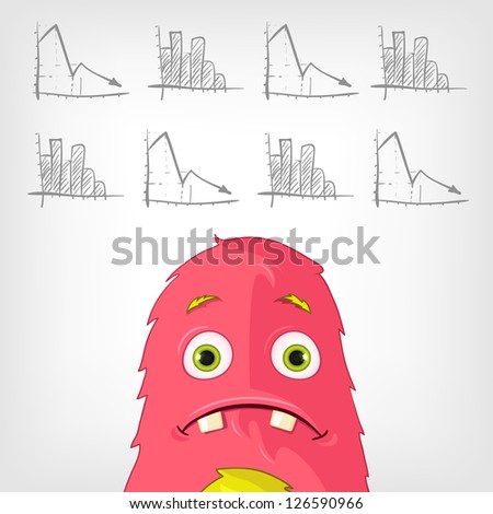 Cartoon Character Funny Monster. Vector Illustration. EPS 10.