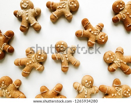 Christmas homemade gingerbread cookies.