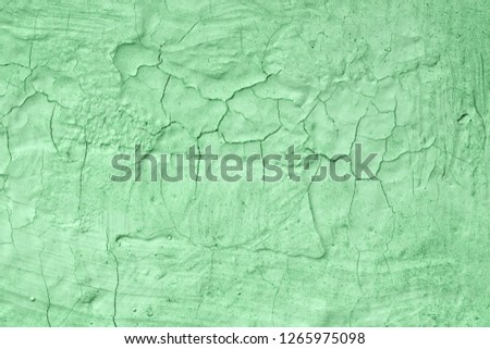 beautiful green grunge aged cracked paint texture - abstract photo background