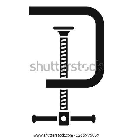 Metal clamp icon. Simple illustration of metal clamp vector icon for web design isolated on white background