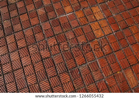 Patterend floor tiles