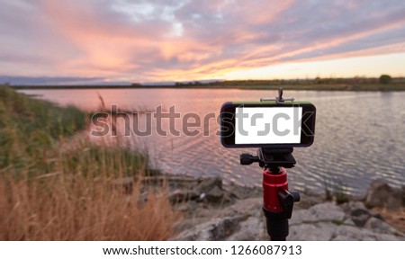 landscape photography on a tripod mounted phone