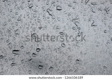 Rain droplets drops wet car grey gray black hood