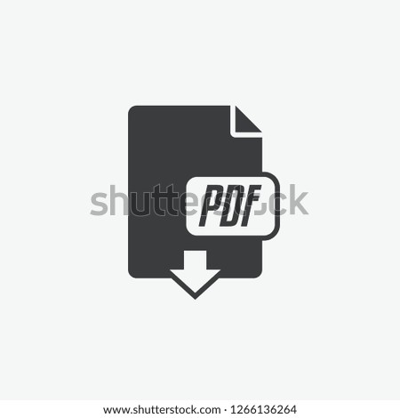 Pdf File Download Vector Icon