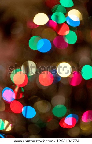 Christmas Holiday  Blurred and Colored Decoration Lights