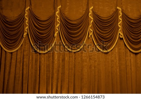 scene, a red and a gold curtain theater