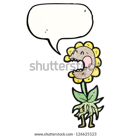 cartoon flower talking