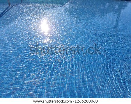 Water ripples on blue tile background