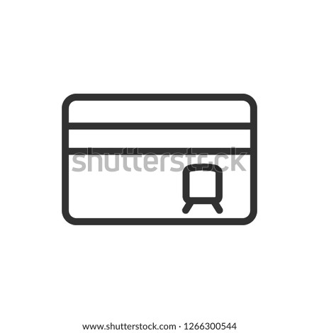 public transport ticket. linear icon. Line with editable stroke
