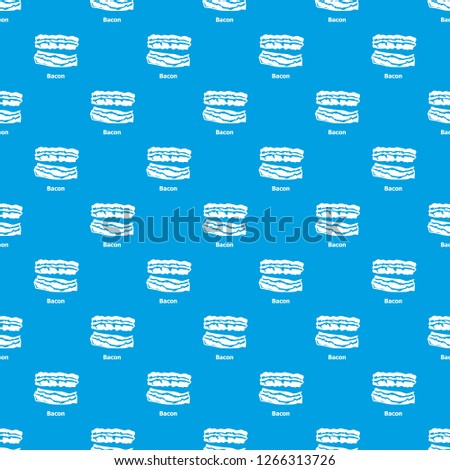 Bacon pattern vector seamless blue repeat for any use