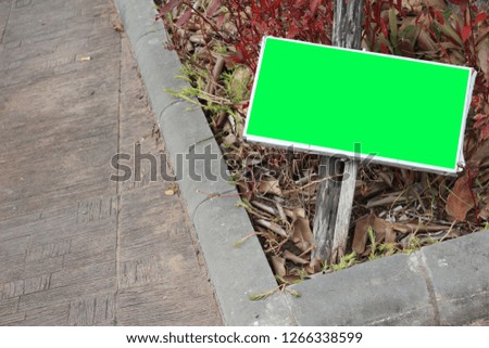 Blank billboard with green screen background