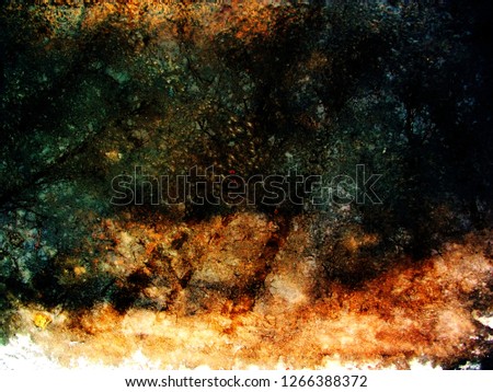 Color grunge vintage abstract background - for your project. Antique texture in blue, orange, golden, green, yellow, tone for backdrop or wallpaper with copy space for your text or image. Image. Photo