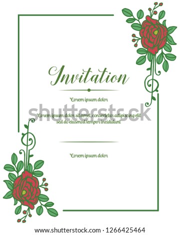 Beautiful flower for invitation cards vector illustration