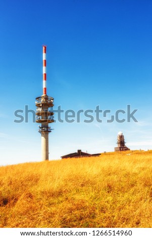 Radio tower on Mt. Feldberg, Black Forest, Baden-Wuerttemberg, Germany, Europe