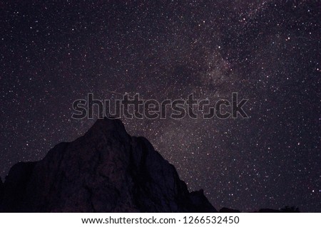 Starry sky of the Crimea and the Milky Way.