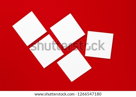 Photo. Template for branding identity. For graphic designers presentations and portfolios. Red and white