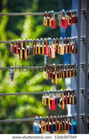 A love lock is a padlock attached to bridges, grids, according to a custom of lovers. This is to symbolically seal their eternal love.
