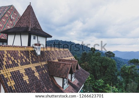 View of Colmar Tropicale Berjaya Hills is a French-themed hotel 2,600 feet above sea level on 80 acres of natural forestland. Located in Bukit Tinggi near to Kuala Lumpur,Malaysia.