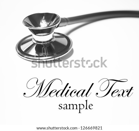 Medical doctor's stethoscope isolated on white background