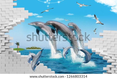 3D Dolphin Fish Design