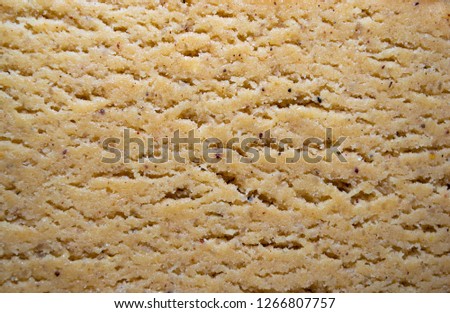 Slice ginger dough. texture of dough .
