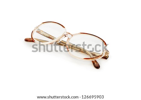 Glasses Cases close-up, isolated on white background.