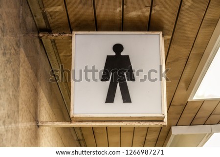 Gentlemen restroom symbol