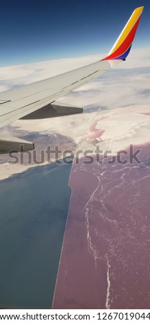 aerial view lake water colora blue sky