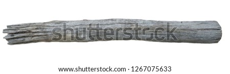 The gray solid vintage timber on white background isolate