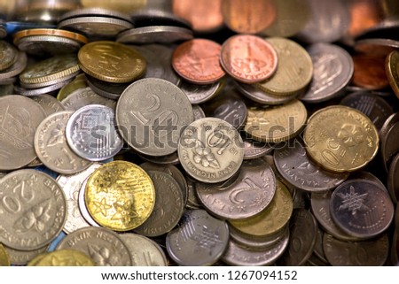 Closeup of coins collection - Image 