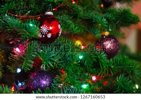 Festive Christmas tree decoration